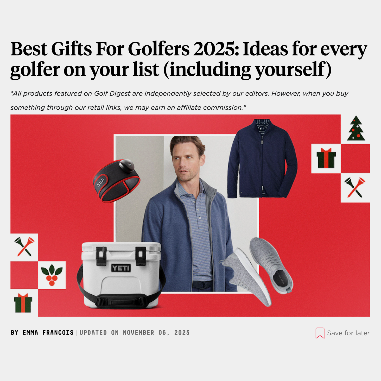 Suji Named to Golf Digest’s “Best Gifts for Golfers 2025”