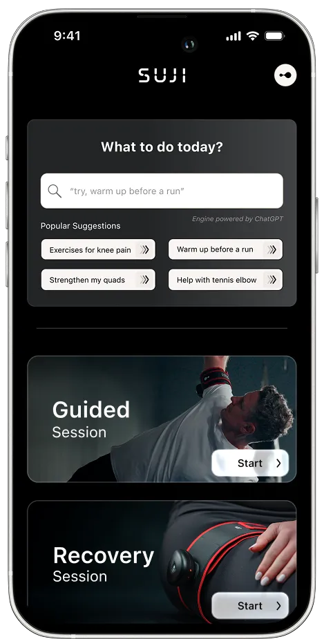 Suji app interface