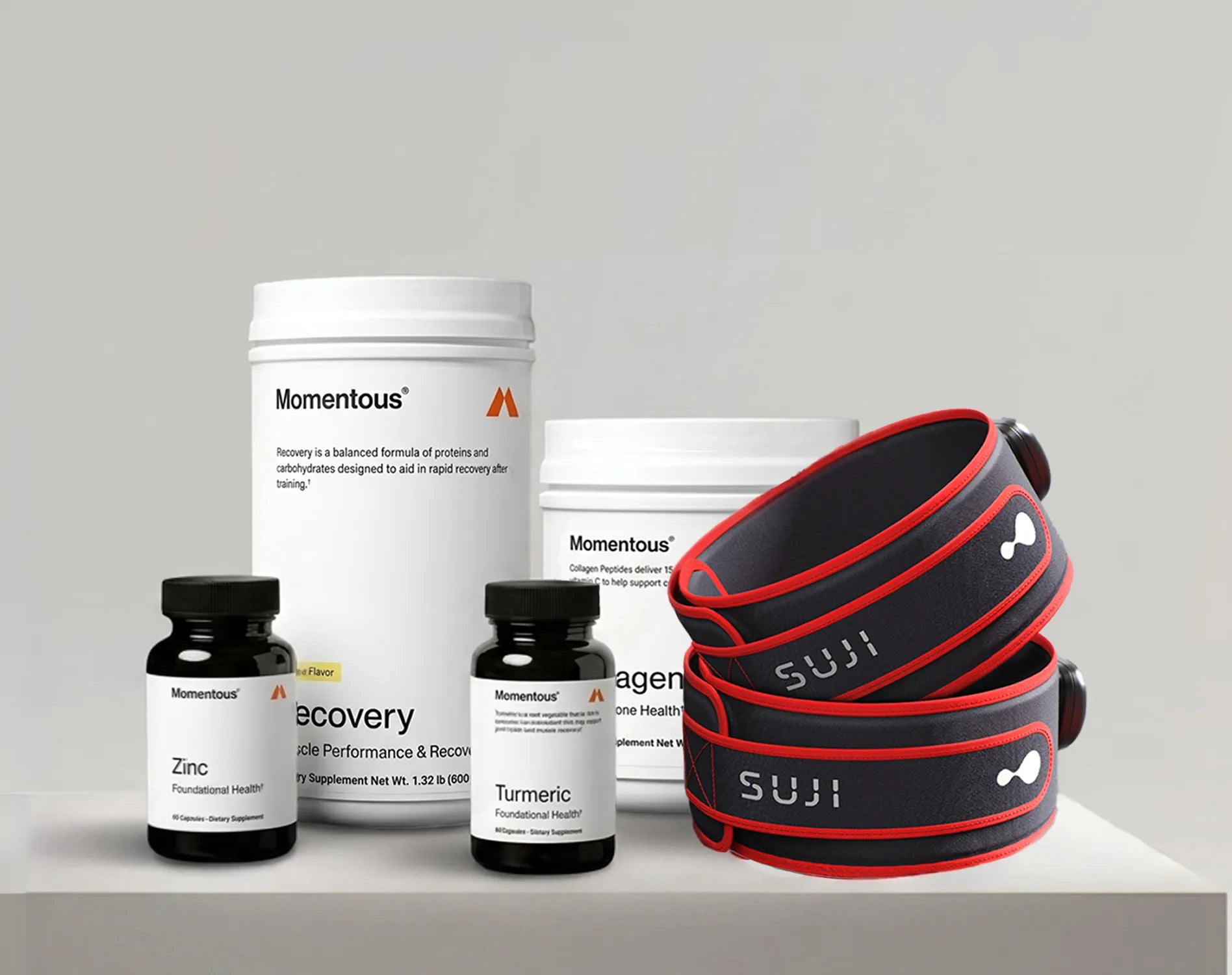 Suji cuffs with Momentous supplements